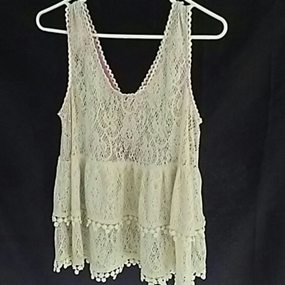 Free People Lace Flow Top